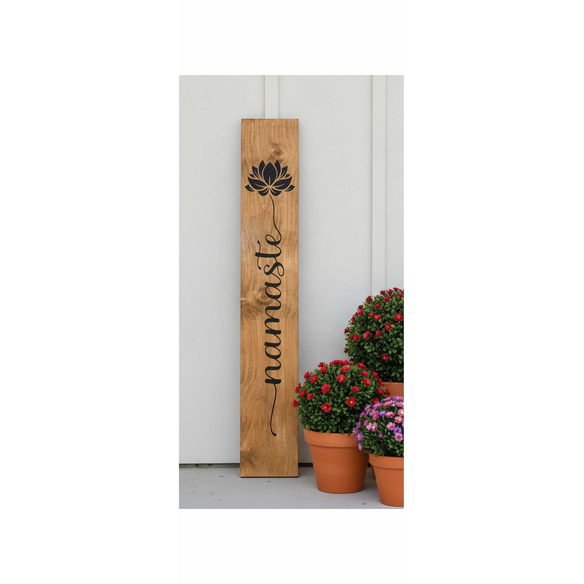 Calloway Mills 119434707 Lotus Blossom Namaste Porch Leaner, 47" x 07"