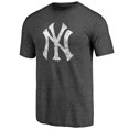 thumbnail image 2 of Men's Charcoal New York Yankees Weathered Official Logo Tri-Blend T-Shirt, 2 of 3