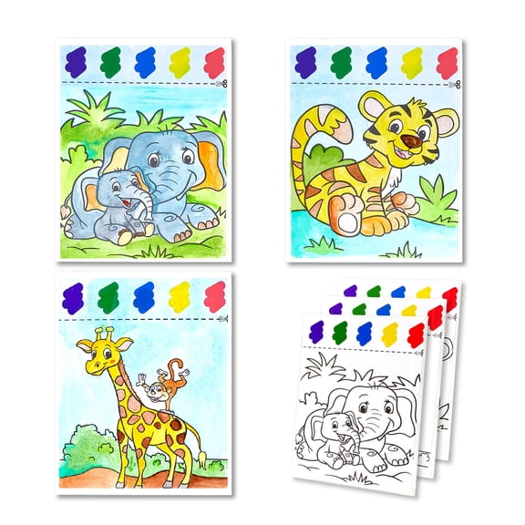 Double-Sided Canvas Board Painting Kit with Acrylic Paints and Brushes - 3 Pack 8x10 Inch Art Boards for DIY Creativity and Craft Projects