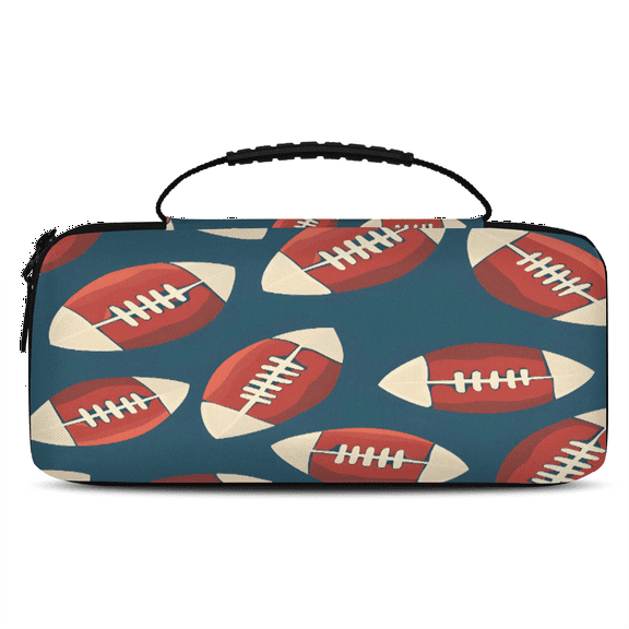 Herdesigns Carry Case Compatible for Nintendo Switch 2, Protective Travel Switch Carrying Case with 20 Game Card Slots for Switch Console & Accessories,American Football