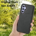 thumbnail image 2 of Allytech Slim Back Cover for Samsung Galaxy S23 FE 5G, Premium PU Leather Hybrid TPU Minimalist Lightweight Anti-Scratch Phone Case for Galaxy S23 FE - Black, 2 of 5
