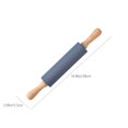 thumbnail image 3 of Rolling Pin With Wooden Handles & Wood Cradle,14.96 Inch Rolling Pins For Making Pizza Dough And Tortillas, Dough Roller For Pie Crust, Cookie, Pasta, 3 of 7
