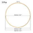 thumbnail image 2 of Unique Bargains 9' Round Bamboo Embroidery Hoop Circle Cross-Stitch Ring, 3 Pack, 2 of 5