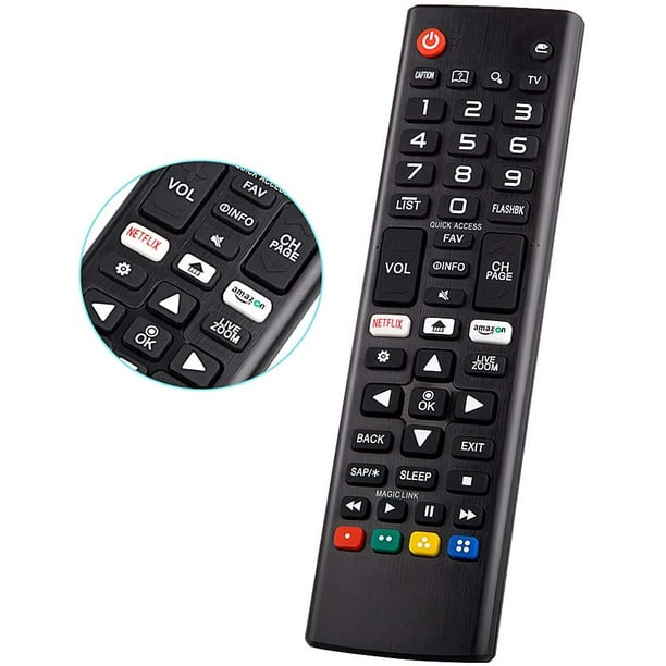 LG-TV Télécommande Universelle pour LG LCD LED 3D HDTV Smart TV -  AKB75095307 