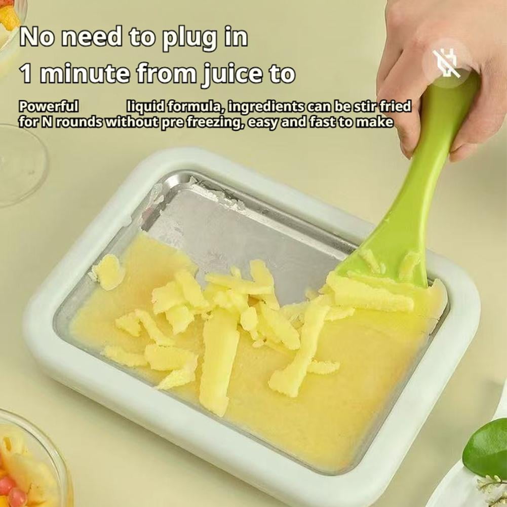 Typpkmm – Foldable Ice Cream Maker Pan with 2 Scrapers Ice Cream Maker Plate