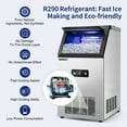 TITTLA Commercial Ice Maker Machine, 88Lbs/Day, BuiltIn & Freestanding