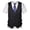 A-Black351, variant on XIAOCHA Men's Formal Waistcoat V Neck Button Front Vest Comfortable Business Casual Wear Vest