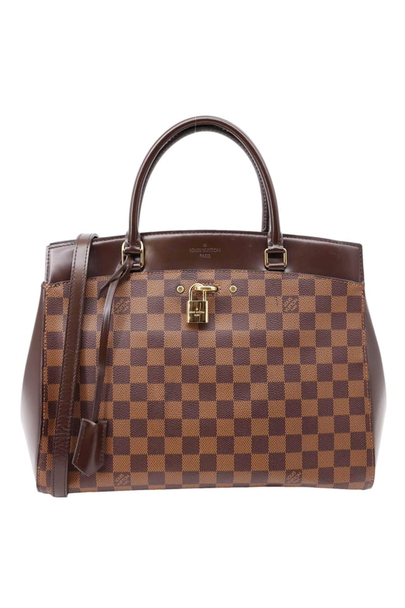 Pre-Owned Louis Vuitton Rivoli MM Damier Ebene Shoulder Bag Brown
