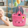 thumbnail image 4 of Easter Basket for Kids - Plush Bunny Basket with Handle, Easter Bucket for Egg Hunt, Easter Decorations & Gifts for Boys and Girls (Light Pink) by PALIFEUR, 4 of 6