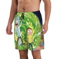 thumbnail image 2 of Rick And Morty Mens Swim Trunks Quick Dry Board Shorts With Mesh Lining, Beach Shorts Swimwear Bathing Suits, 2 of 7