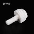 thumbnail image 3 of Uxcell Plastic Machine Screws, M3x8mm PP Slotted Knurled Fasteners Bolts, White, 50Pack, 3 of 5
