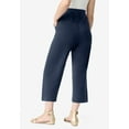 thumbnail image 2 of Roaman's Women's Plus Size Side Pocket Essential Stretch Yoga Capri Pant, 2 of 4