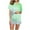 Green, variant on Kaemgyyd Pajamas Set for Women Short Sleeve Color Block Sleepwear Soft Button down Notch Collar Pjs Set Nightwear Lounge Sets