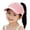 Pink, variant on Kids Outdoor Casual Half Dome Visor Hat Solid Color Curved Brim Ponytail Cap Running Cap