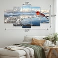 thumbnail image 4 of Designart "Winter Wonderland Cardinal Red Bird in Canada III" Animals Art Living Room Set, 4 of 5