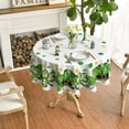 thumbnail image 3 of St. Patricks Day Tablecloth 60×60 Inch Round, Clover Shamrock Hat White Washable Table Cover for Party Picnic Dinner Decor, 3 of 6