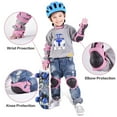 thumbnail image 4 of Rodilleras, coderas y protectores para niños, ideal para patinaje, ciclismo, bicicleta, patinete, equipo de protección para niños de 3 a 8 años., 4 of 8