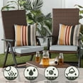 thumbnail image 5 of Greendale Home Fashions 17'' x 17'' Reversible Outdoor Throw Pillow, Set of 2, Brick Stripe, 5 of 6