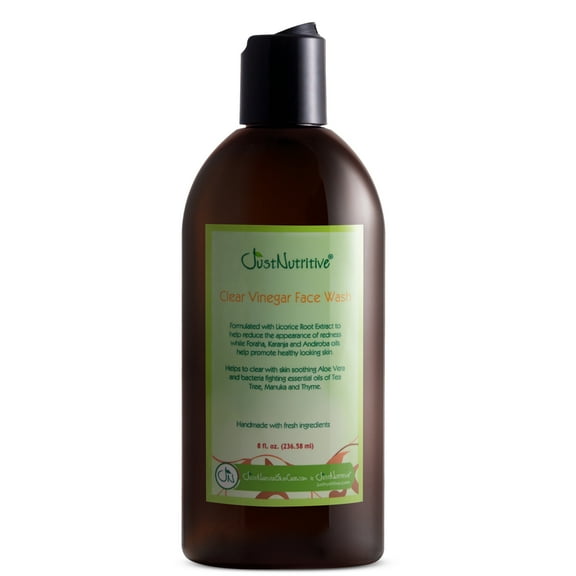 Just Nutritive Vinegar Acne Face Wash & Cleanser for Oily Skin, No Salicylic Acid, Unisex, 8oz