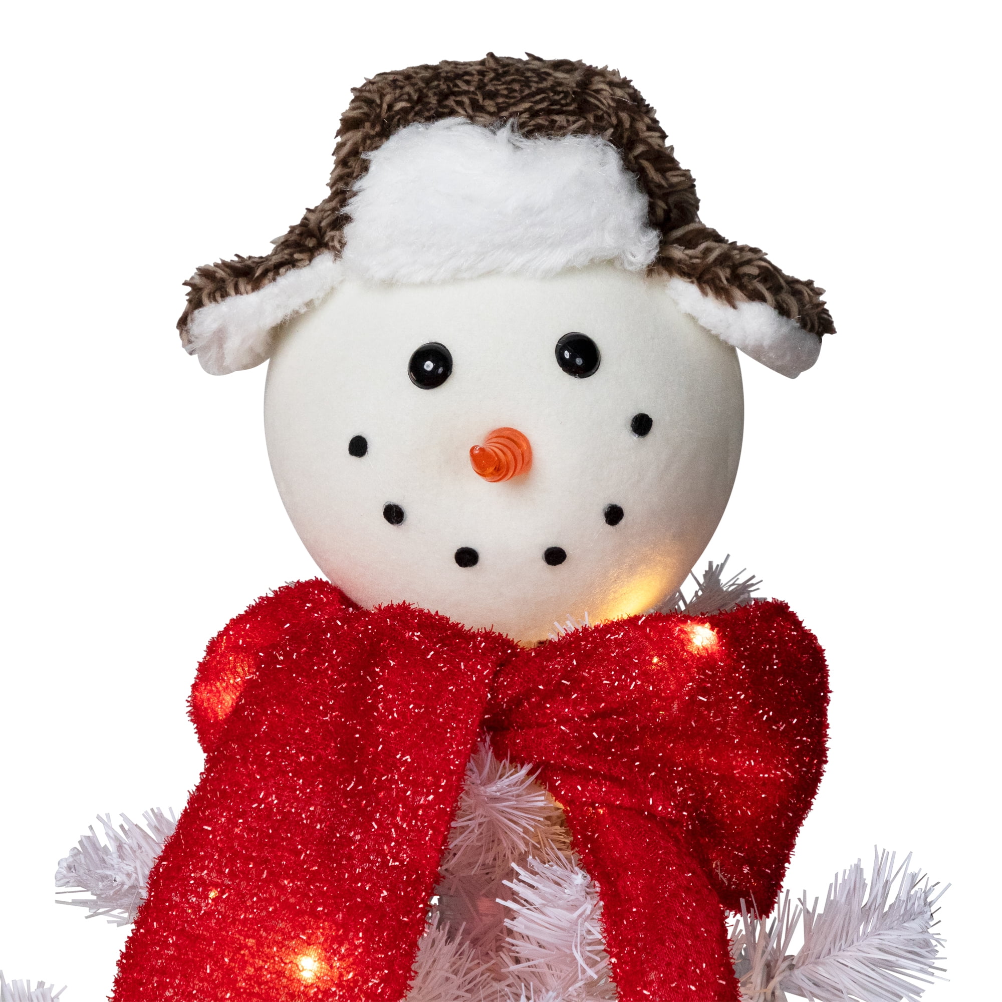 Pre-lit Snowman Medium Artificial Christmas Tree - 4' - Clear Lights