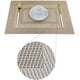 thumbnail image 5 of Juego de 4 manteles individuales, manteles individuales lavables de vinilo tejido para mesa de cocina, manteles individuales antideslizantes para mesa de comedor (Beige), 5 of 5