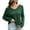Green, variant on IROINNID Womens Sweater V-Neck Pullover Sweater Solid Color Loose Mid-Length Long Sleeve Sweater Autumn Winter Knit Sweater