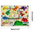 thumbnail image 3 of Dinosaur Educational Bead Maze, Magnetic Pen Learning Toy, Color Classification Digital Puzzle, Hand-Eye Coordination Training, Logical Thinking Tabletop Game, 3 of 9