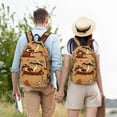 thumbnail image 6 of Balery Brown Mushrooms Vintage Canvas Backpack for Men and Women - Large Capacity, Durable Travel Laptop Bag for School, Work, Hiking, and Outdoor Activities, 6 of 7