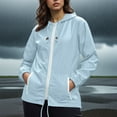 thumbnail image 3 of FAIWAD Women's Waterproof Raincoat Lightweight Hooded Packable Rain Jacket Outdoor Windbreaker with Pocket, 3 of 7
