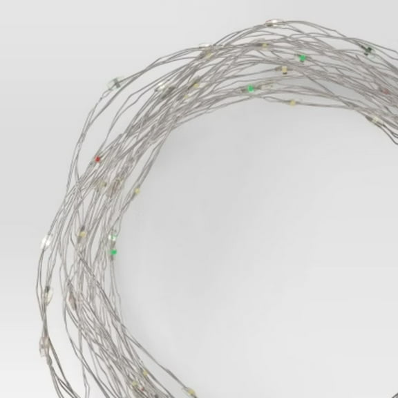 10.5' 30ct Battery Operated LED Dewdrop Fairy String Lights with Silver Wire - Room Essentials