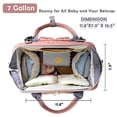 thumbnail image 2 of Mochila de pañales, bolso de viaje impermeable multifuncional para cambiar el pañal del bebé, rosa, 2 of 3