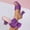 Purple, variant on Women's Ruched Cross Band Flare Heel Slide Sandals, Square Toe Open Toe Mules for Party & Evening Purple 7.5