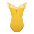 thumbnail image 1 of CHUANK Justaucorps de Danse Ballet Gymnastique pour Filles Enfants, Tutu, Manches à Volants, Froncé, Justaucorps en Maille, Ballerine, Cours de Danse, Performance, Tenue de Danse, 1 of 7