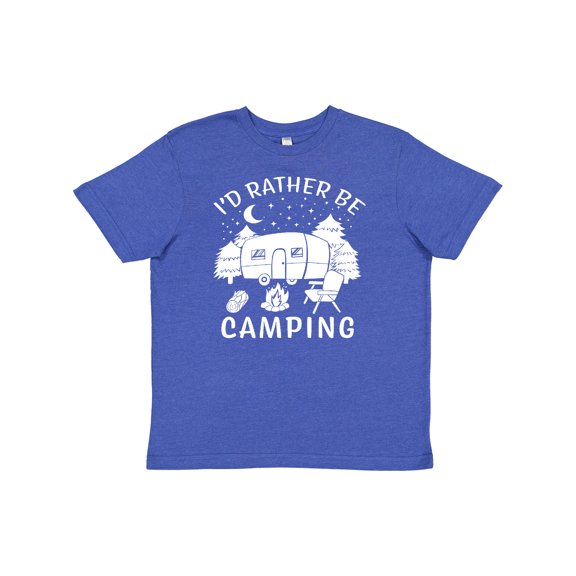 Inktastic I'd Rather Be Camping Youth T-Shirt