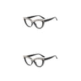 thumbnail image 2 of Sonducket 1 par de gafas de mujer con montura de PC, lentes de resina, reemplazo decorativo de cristal y elegante, adorno para gafas de Blanco 2piezas, 2 of 6