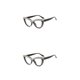 thumbnail image 4 of Qarigey 1 par de gafas de mujer con montura de PC, lentes de resina, reemplazo decorativo de cristal y elegante, adorno para gafas de Blanco 2piezas, 4 of 6