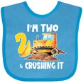 thumbnail image 3 of Inktastic I'm 2 and Crushing It Construction 2nd Birthday Boys or Girls Baby Bib, 3 of 4