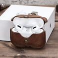 thumbnail image 7 of Hiram Airpods Pro Leather Case, AirPods Pro Wireless Charging Case With Metal Hook(Brown), 7 of 7
