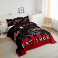 thumbnail image 3 of Manfei American Rugby Games Silhouette Bedding Twin Comforter Set,Atlant Down Comforter,Black Rugby Helmet Bedding Sets Twin with Comforter For Boys,Lightweight Room Decoration Reversible,2 Pieces, 3 of 8