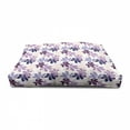 thumbnail image 3 of Floral Pet House, Retro Blooming Petals with Abstract Swirls and Curves Romantic Composition, Outdoor & Indoor Portable Dog Kennel with Pillow and Cover, 5 Sizes, Purple Lilac Peach, by Ambesonne, 3 of 4