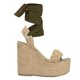 thumbnail image 2 of Apargata De Plataforma Con Yute Mirella Lona Premium Verde Olivo Para Mujer, 2 of 5
