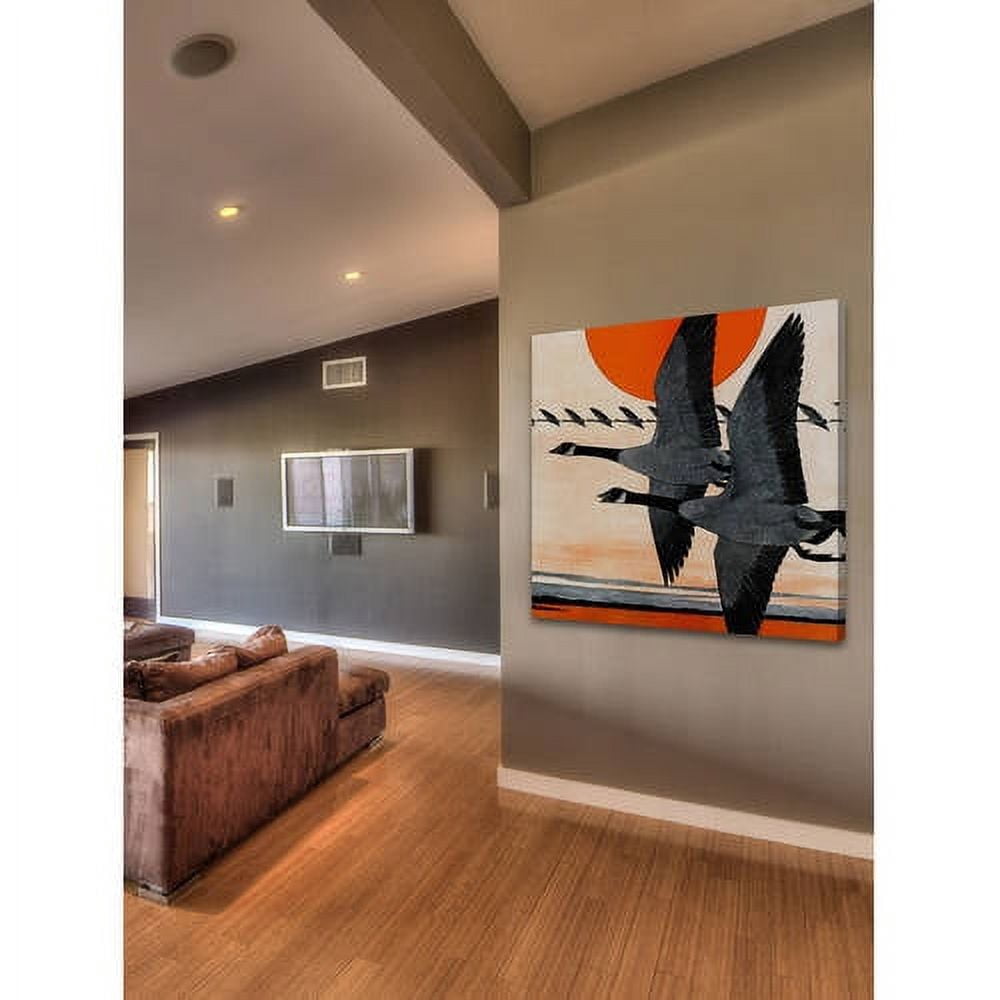 Marmont Hill - "Two Geese" Painting Print on Wrapped Canvas