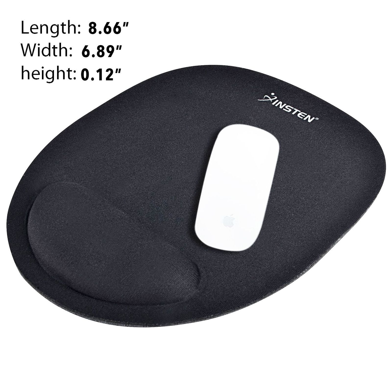BLACK Comfortable Cushioned Wrist Rest Mouse Pad Perfect Height Easy Clicking 