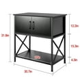 thumbnail image 3 of 20-30 Gallon Aquarium Stand, Fish Tank Stand with Cabinet Storage for Fish Tank Accessories Storage, Metal Turtle Reptile Tank Stand Terrarium Stand, 30.7" L*16.5" W Tabletop, Black, 3 of 5