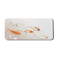 thumbnail image 1 of Animal Computer Mouse Pad, Traditional Koi Carps Spots Oriental Items Representing Love Nautical Theme, Rectangle Non-Slip Rubber Mousepad X-Large, 35" x 15" Gaming Size, Orange Beige, by Ambesonne, 1 of 2