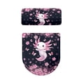 thumbnail image 5 of HELLHERO Polyester Fabric Bathroom Toilet Cozy Set & Stretchy Fabric Toilet Seat Lid Cover & Elastic Bottom for Toilet Soft, 5 of 8