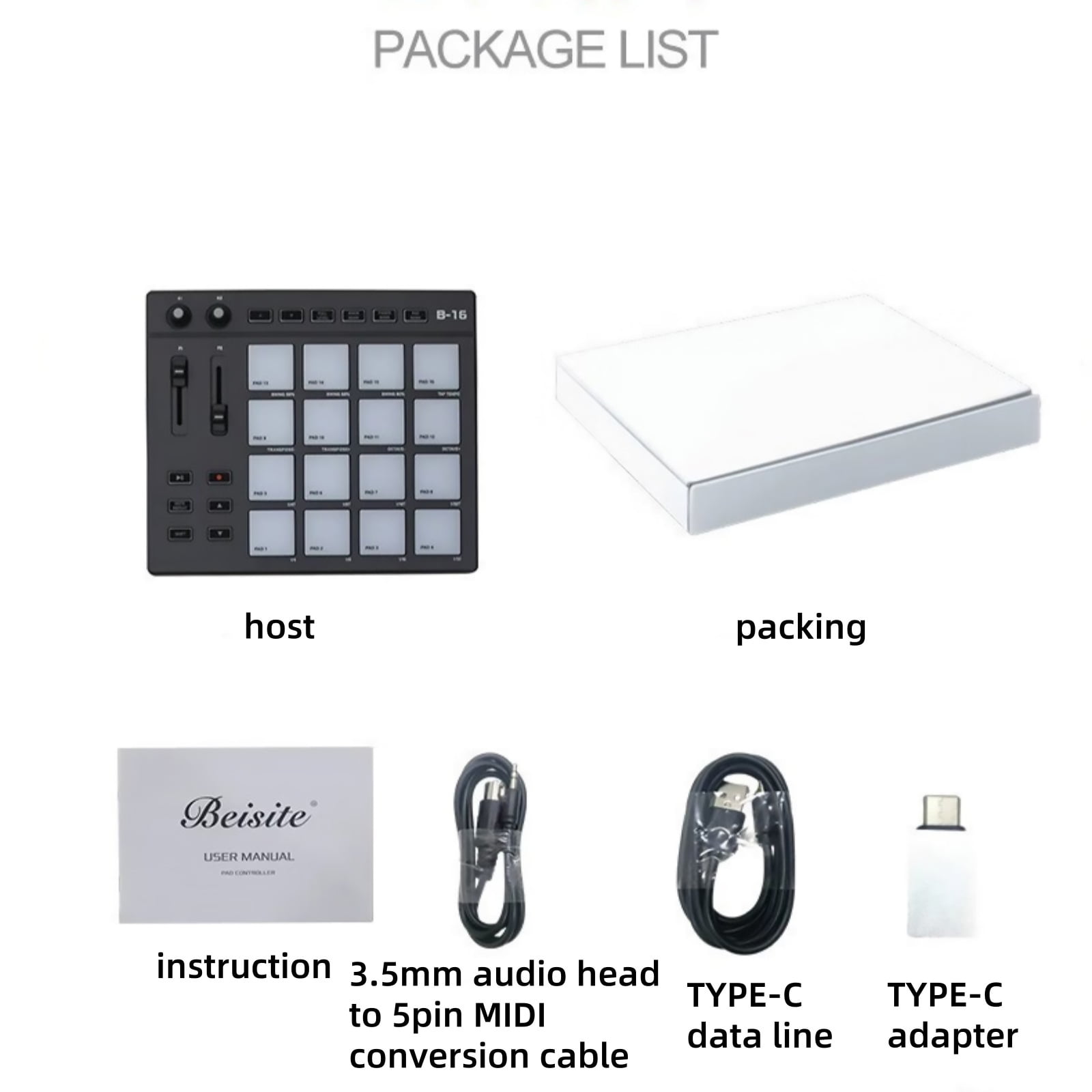 CSYANXING Professional Midi Controller for Studio Recording, 2 Assignable Buttons & Endless Rotary Knobs