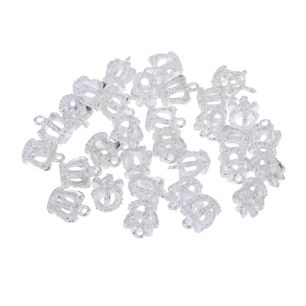 Juego de 30 colgantes de corona para collar, , colgantes de joyería Plata brillante Sunnimix Corona Colgante para joyas de bricolaje