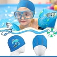 thumbnail image 5 of 2 gorros de baño para niños, bebés, niños y niñas, gorro de baño impermeable para niños con pelo largo y corto, 5 of 5