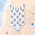 thumbnail image 3 of Girls Ruffled One Piece Swimsuit Summer Beach Vacation Swimwear Tank Swimsuit Cartoon Turtle Pattern, 3 of 8